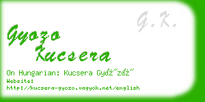 gyozo kucsera business card